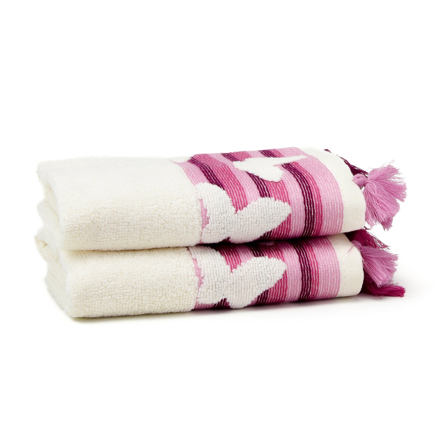 Butterfly 2 Pcs Turkish Cotton Washcloths