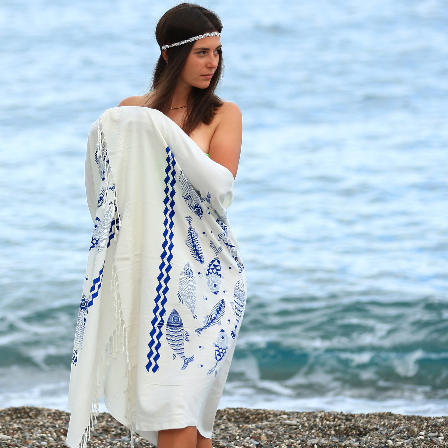 Calypso Turkish Cotton Peshtemal Beach Towel