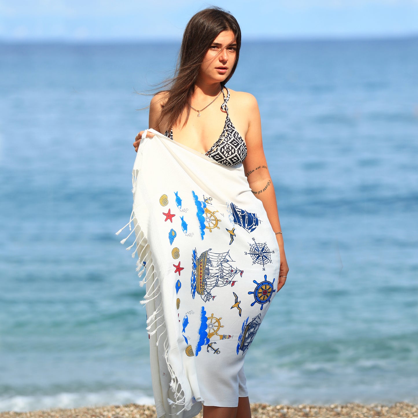 Calypso Turkish Cotton Peshtemal Beach Towel