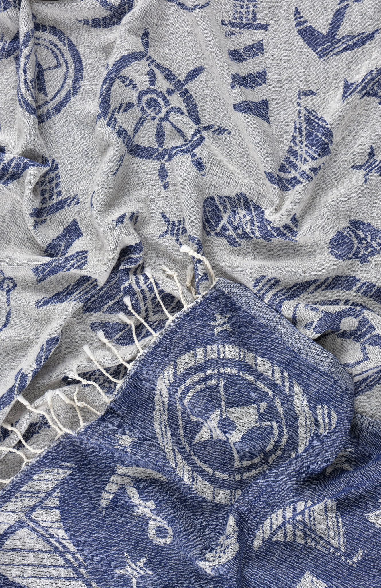 Captain Turkish Cotton Peshtemal Beach Towel