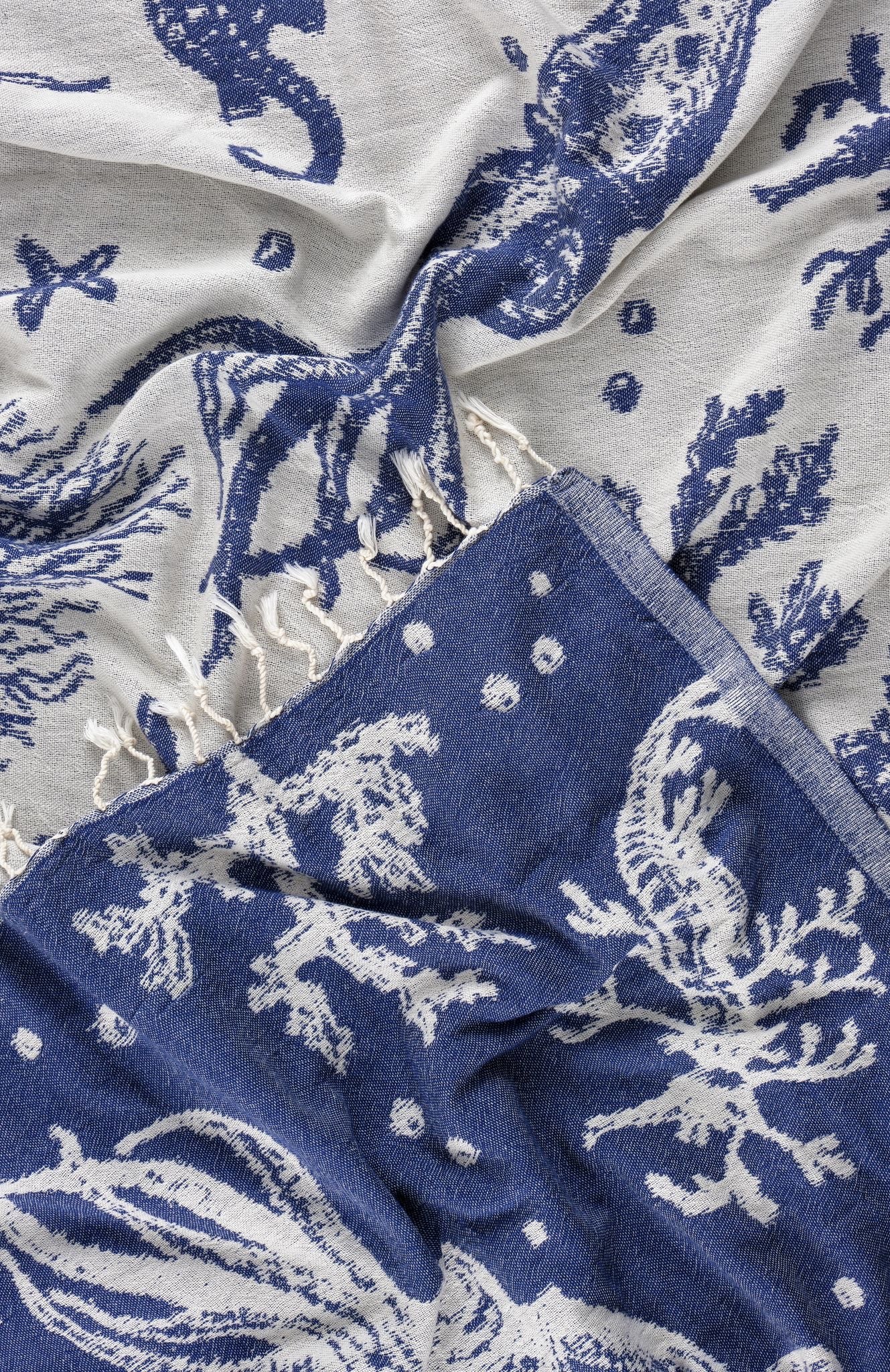 Ocean Turkish Cotton Peshtemal Beach Towel
