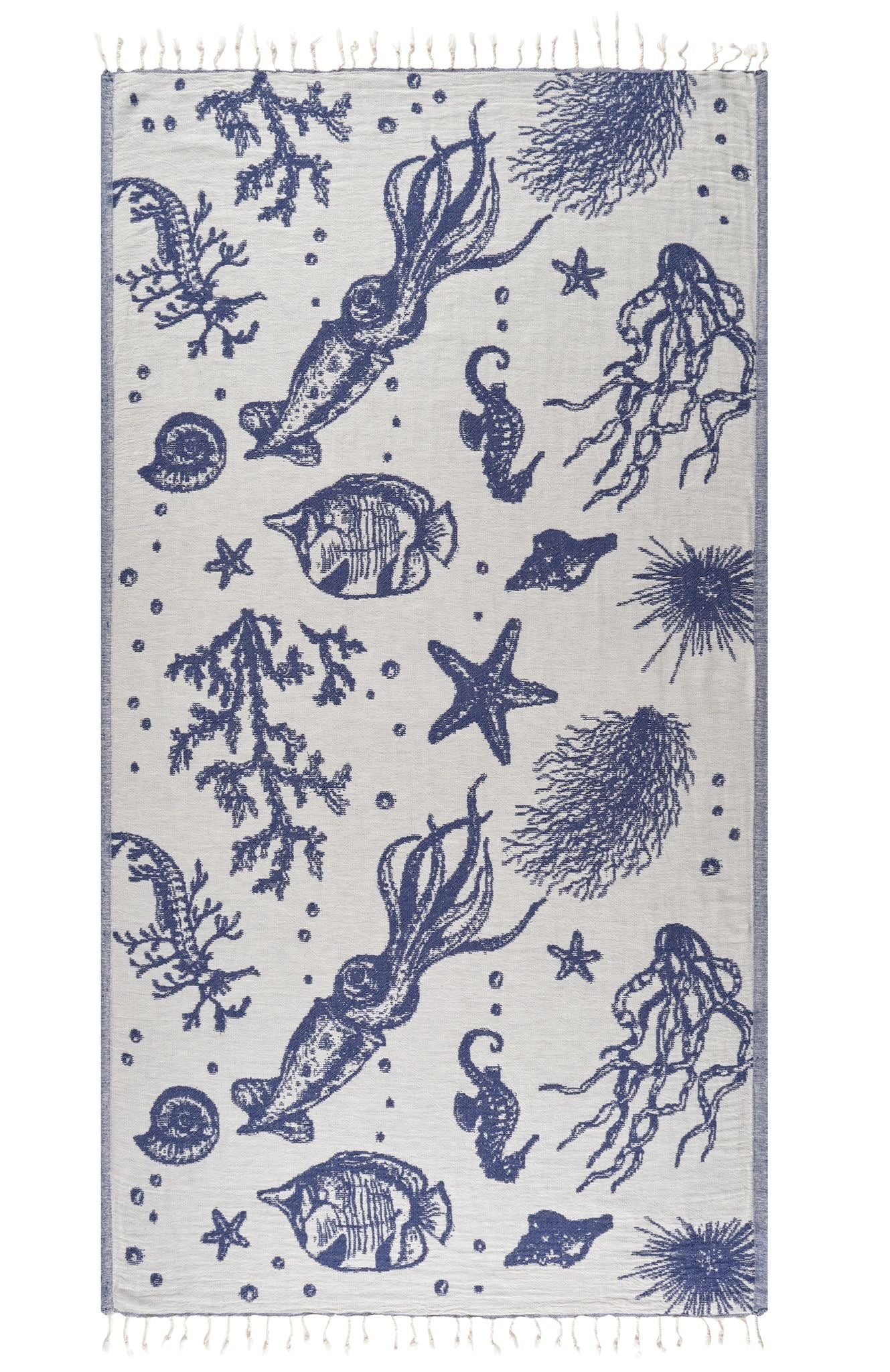 Ocean Turkish Cotton Peshtemal Beach Towel