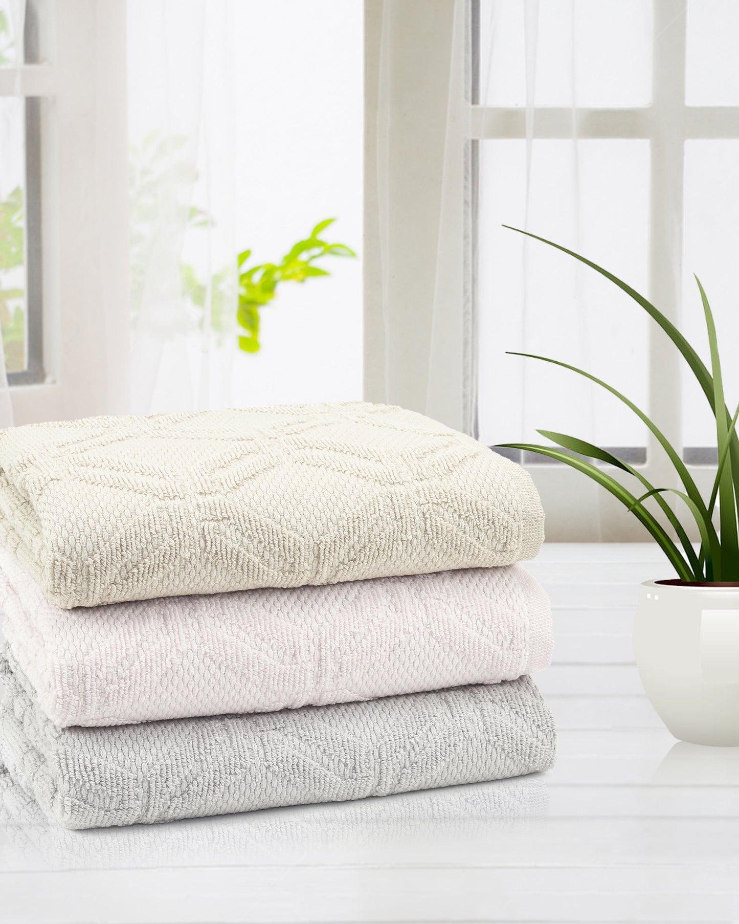 Olympia 2 Pcs Turkish Cotton Hand Towel