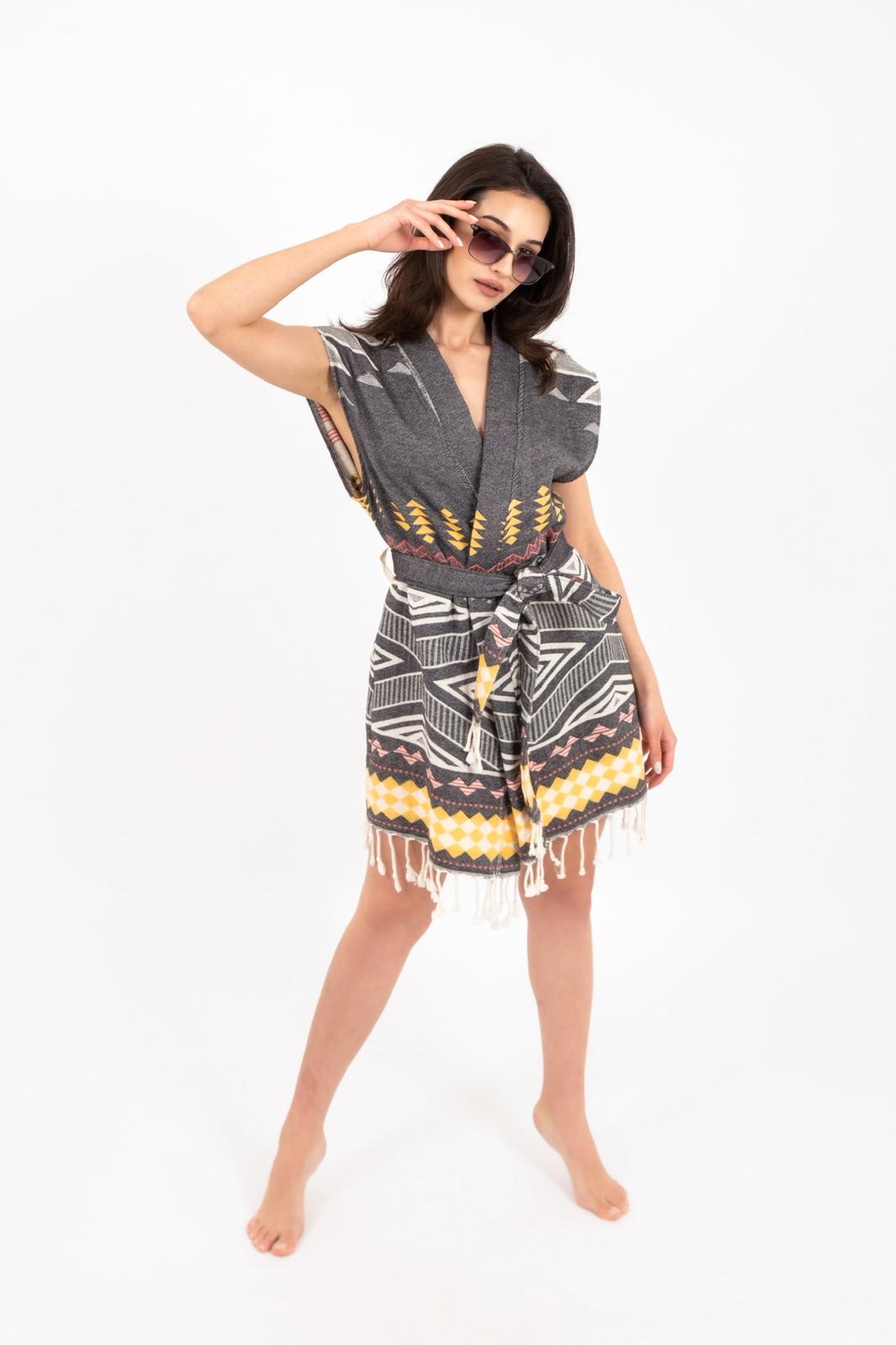 Suri Turkish Cotton Peshtemal Beach Dress
