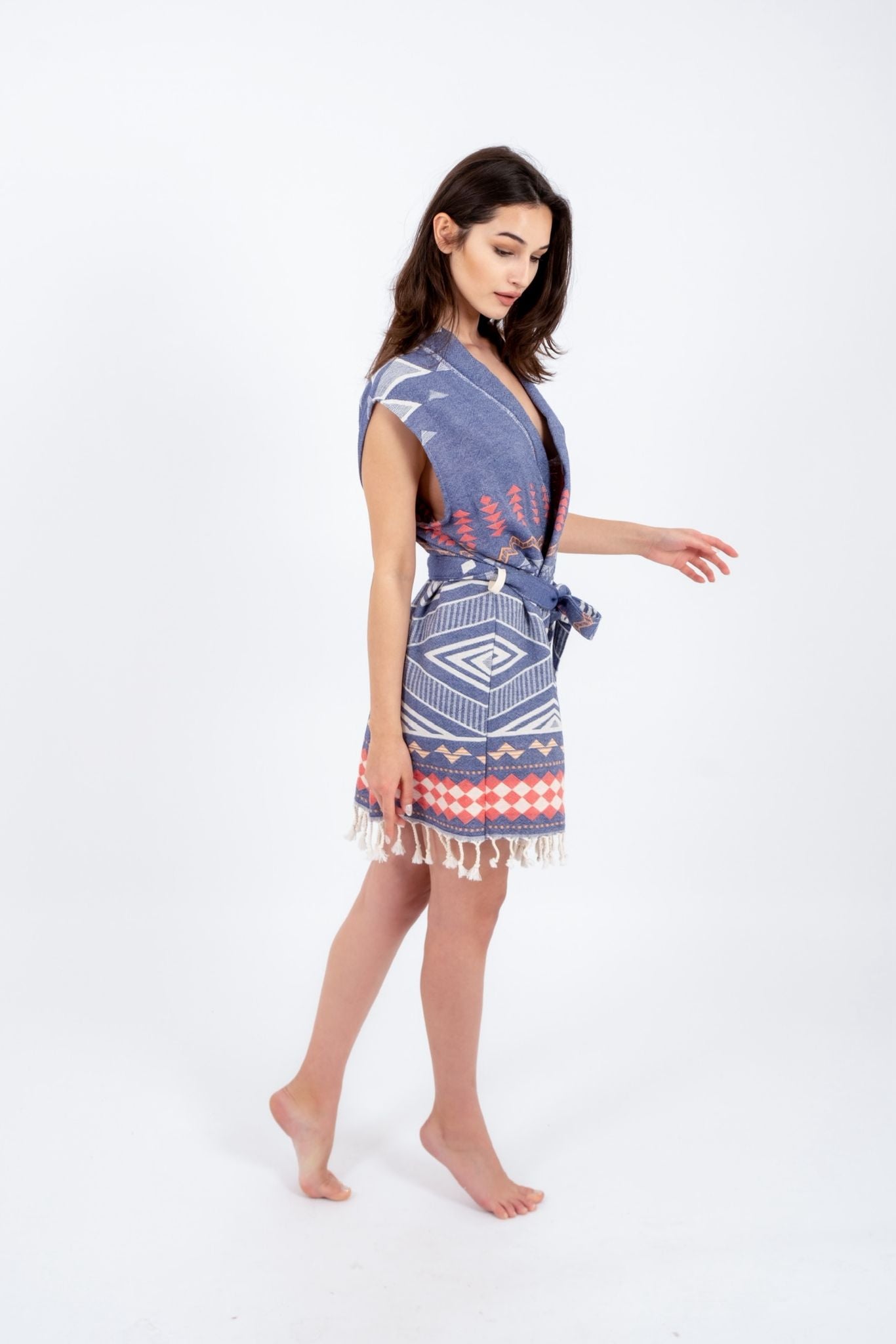 Suri Turkish Cotton Peshtemal Beach Dress