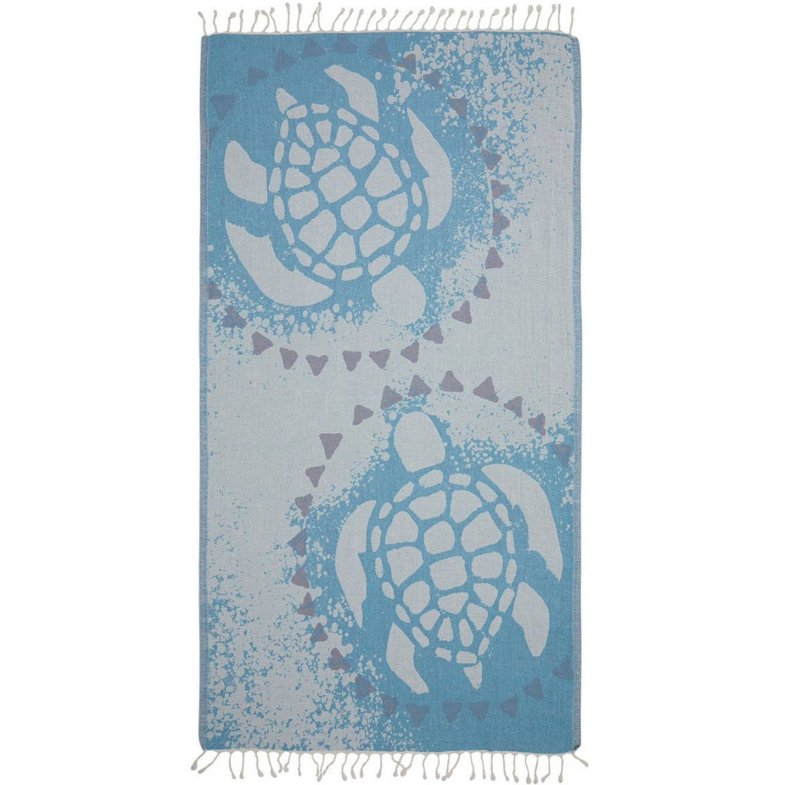 Two Turtle Turkish Cotton Peshtemal Beach Towel