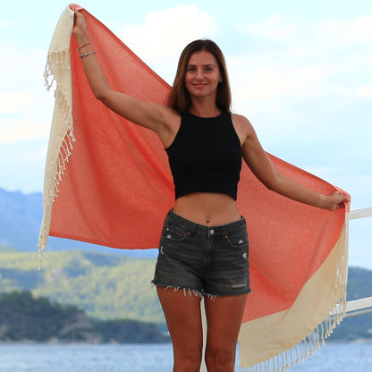 Fulvia Turkish Cotton Peshtemal Beach Towel