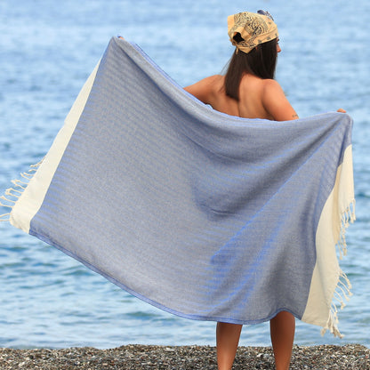 Fulvia Turkish Cotton Peshtemal Beach Towel