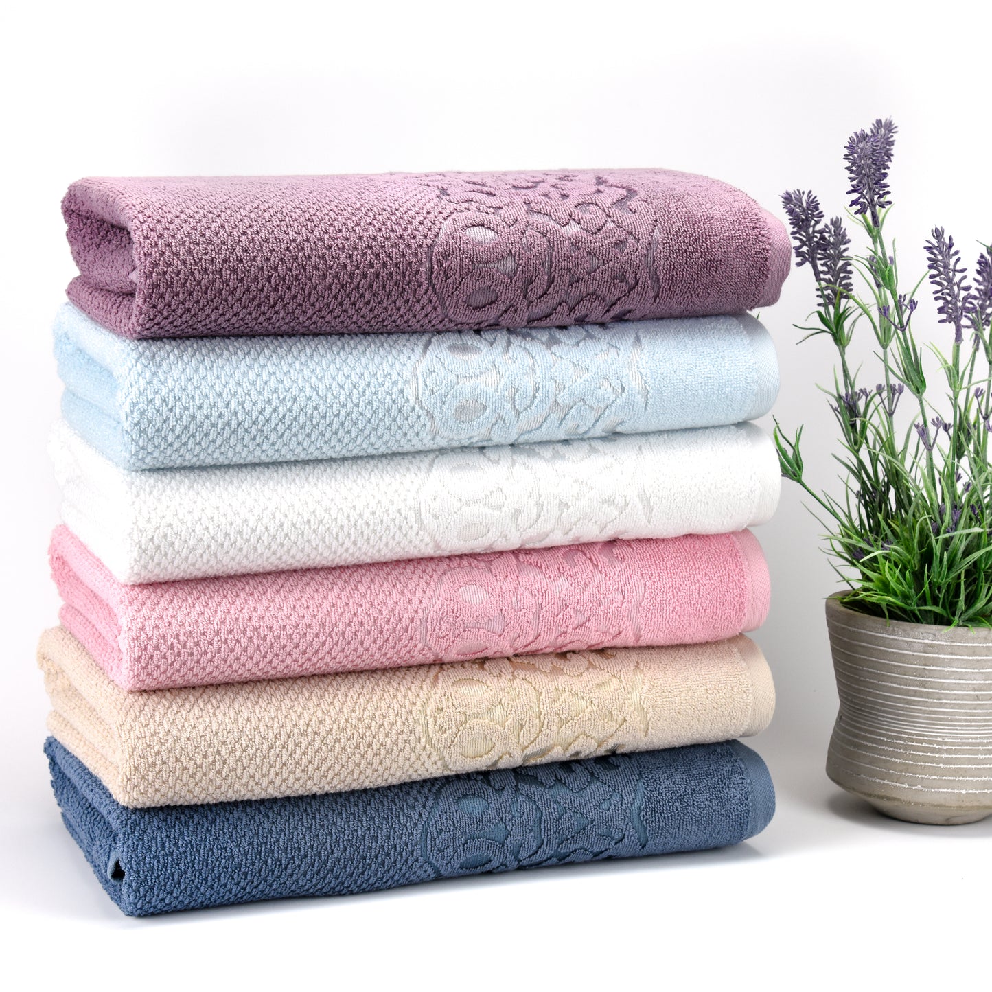 Galata Turkish Cotton Towel Set Of 3, 1 Bath Towel, 1 Hand Towel, 1 Washcloth