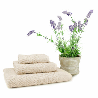 Galata Turkish Cotton Towel Set Of 3, 1 Bath Towel, 1 Hand Towel, 1 Washcloth