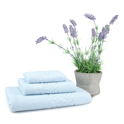 Galata Turkish Cotton Towel Set Of 3, 1 Bath Towel, 1 Hand Towel, 1 Washcloth