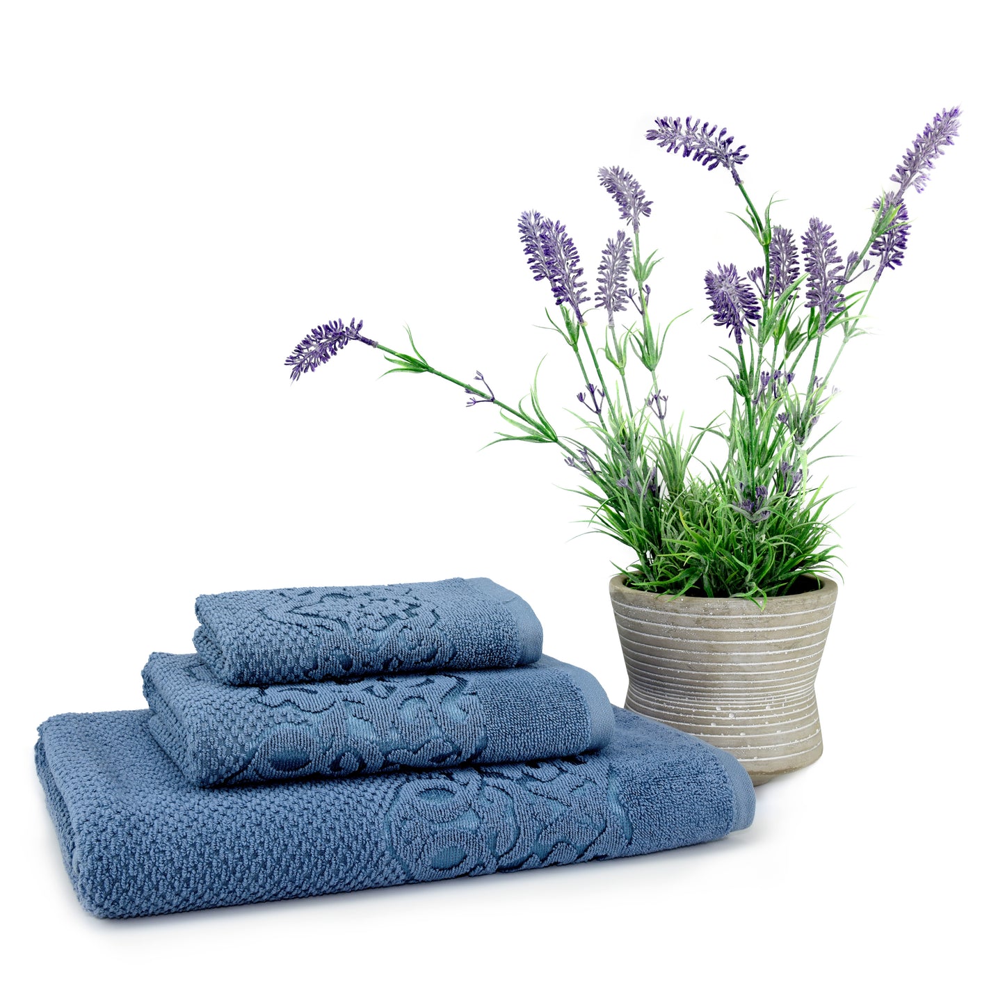 Galata Turkish Cotton Towel Set Of 3, 1 Bath Towel, 1 Hand Towel, 1 Washcloth