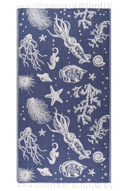 Ocean Turkish Cotton Peshtemal Beach Towel