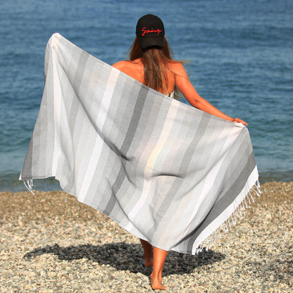 Rainbow Turkish Cotton Peshtemal Beach Towel