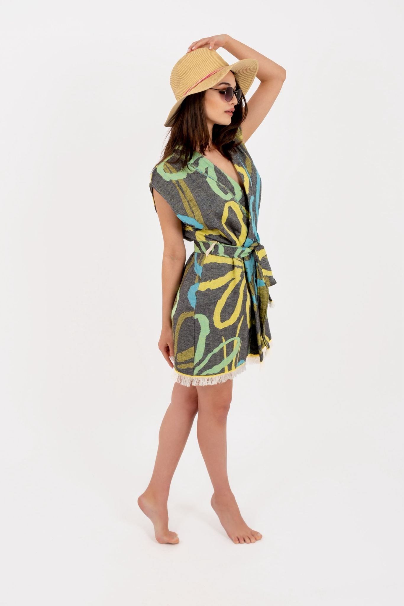 Salvia Turkish Cotton Peshtemal Beach Dress