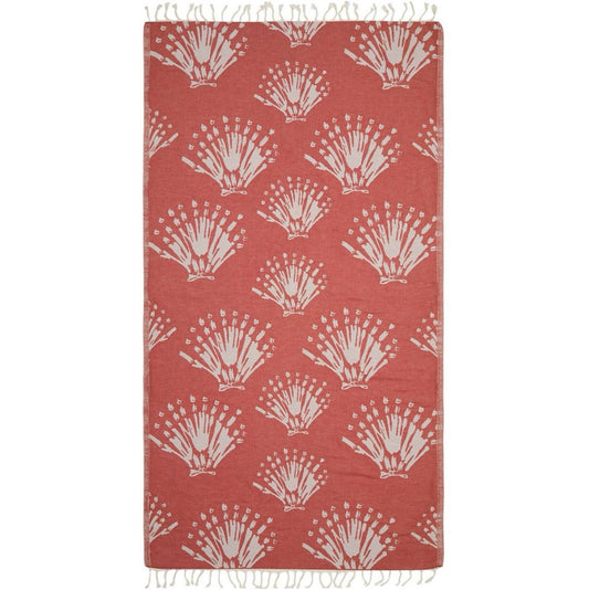 Shell Turkish Cotton Peshtemal Beach Towel
