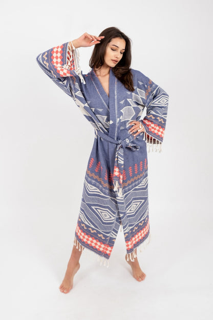 Suri Turkish Cotton Peshtemal Bathrobe