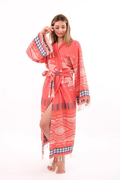 Suri Turkish Cotton Peshtemal Bathrobe