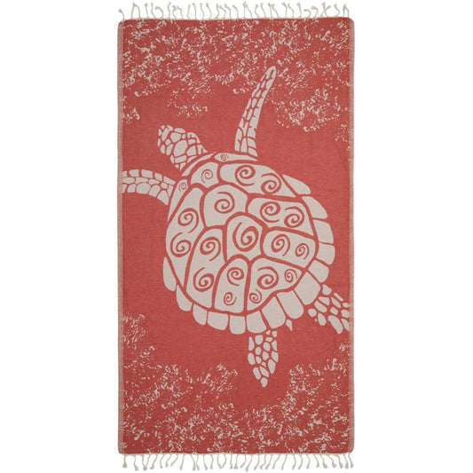 Turtle Turkish Cotton Peshtemal Beach Towel
