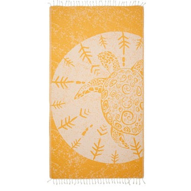 Turtle Turkish Cotton Peshtemal Beach Towel