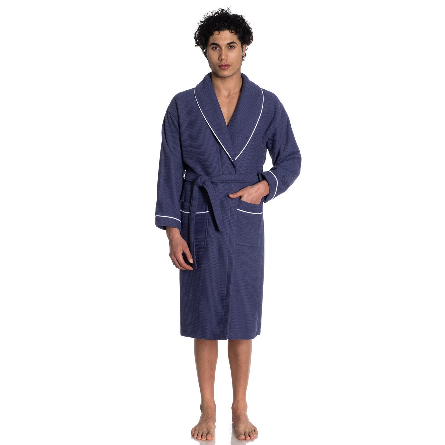 Waffle Terry Turkish Cotton Unisex Bathrobe