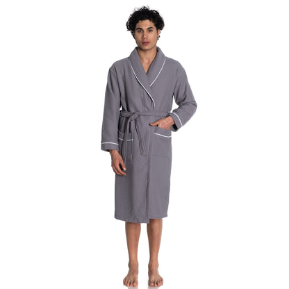 Waffle Terry Turkish Cotton Unisex Bathrobe