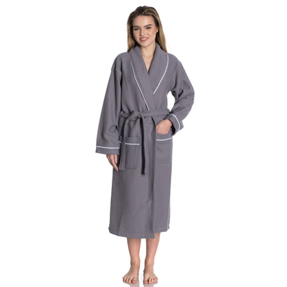 Waffle Terry Turkish Cotton Unisex Bathrobe