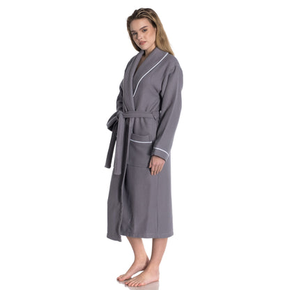 Waffle Terry Turkish Cotton Unisex Bathrobe