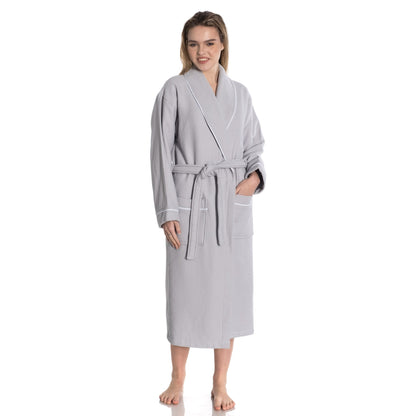 Waffle Terry Turkish Cotton Unisex Bathrobe