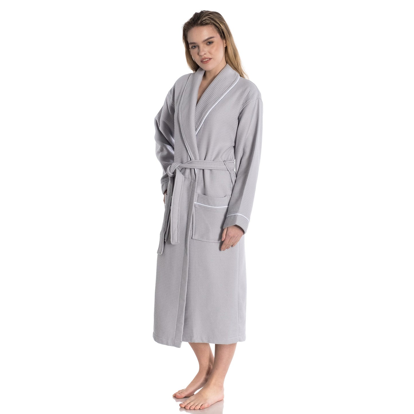 Waffle Terry Turkish Cotton Unisex Bathrobe