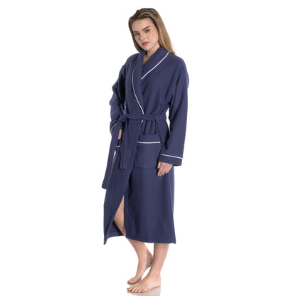 Waffle Terry Turkish Cotton Unisex Bathrobe