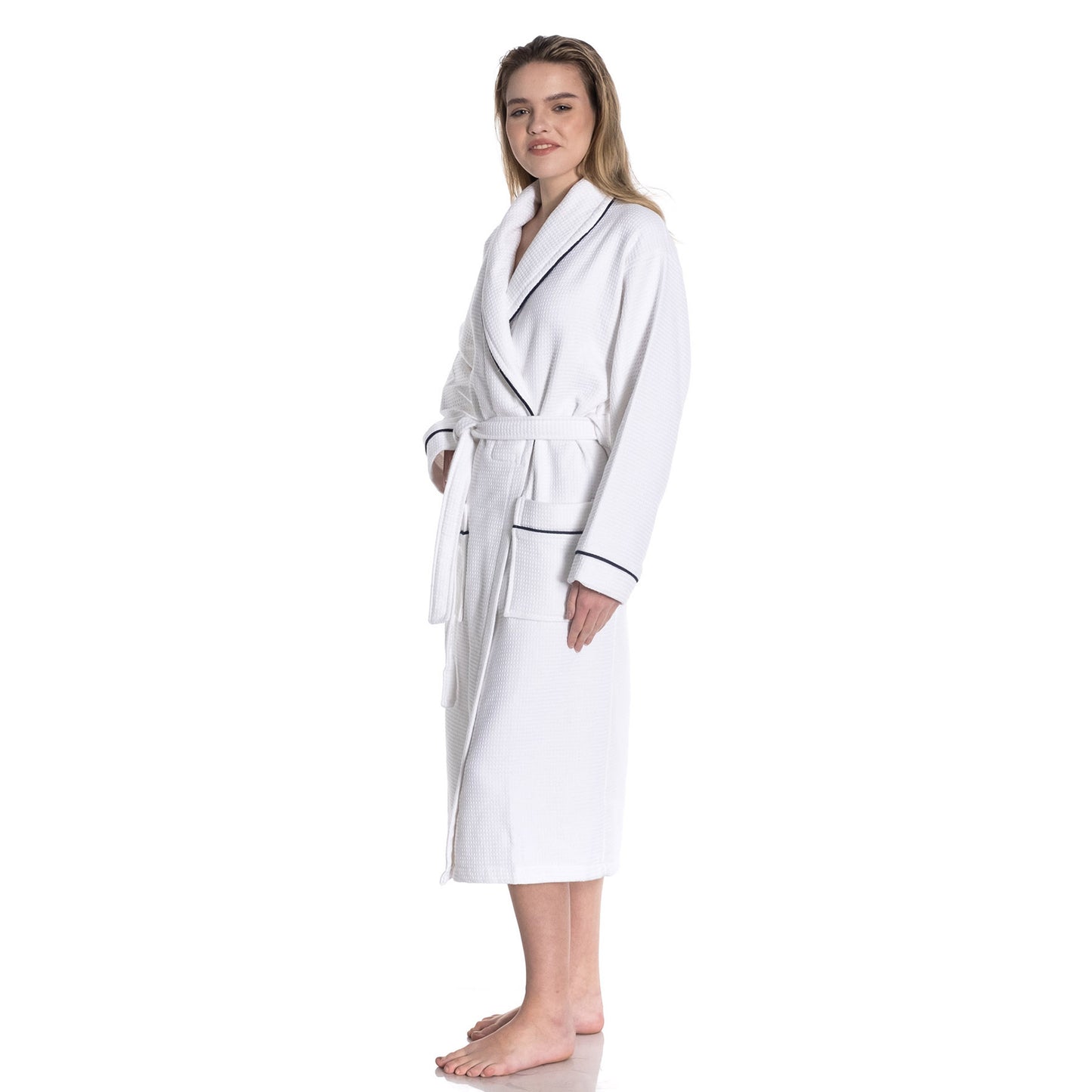 Waffle Terry Turkish Cotton Unisex Bathrobe