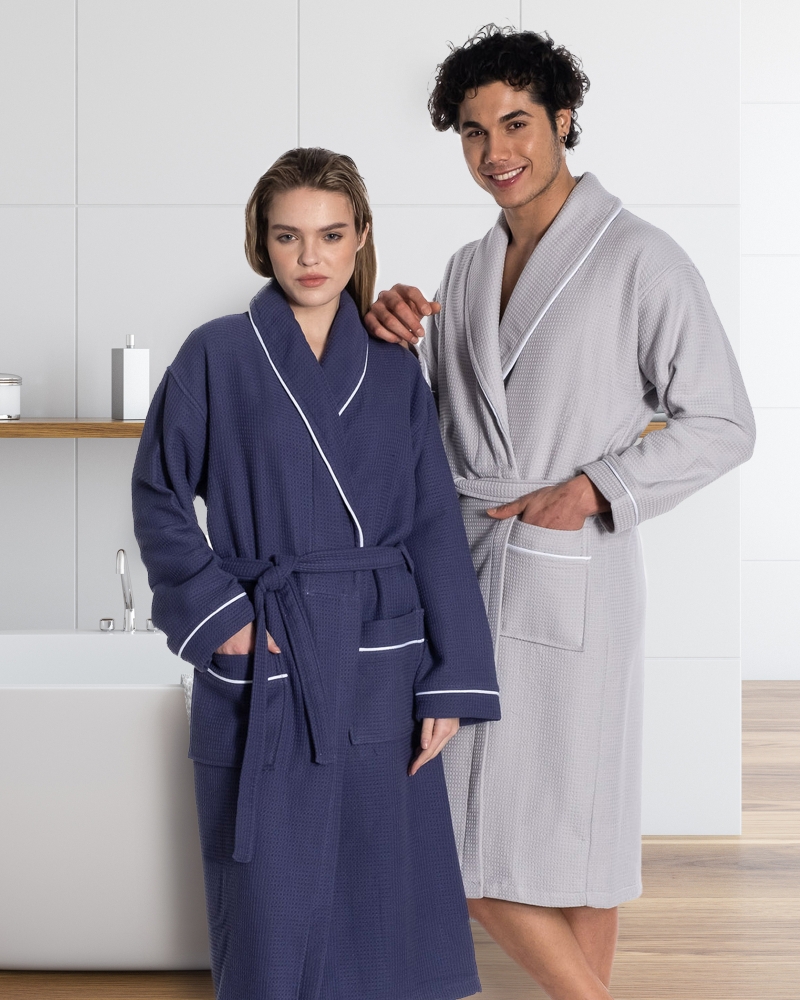 Details about   JARS Collections 500 GSM Cotton terry Bathrobe 1 piece , Blue-3UP 