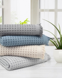 French Blue 100% Cotton Waffle Towels